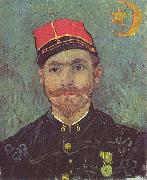 Vincent Van Gogh Portrait of Paul-Eugene Milliet, Second Lieutenant of the Zouaves painting